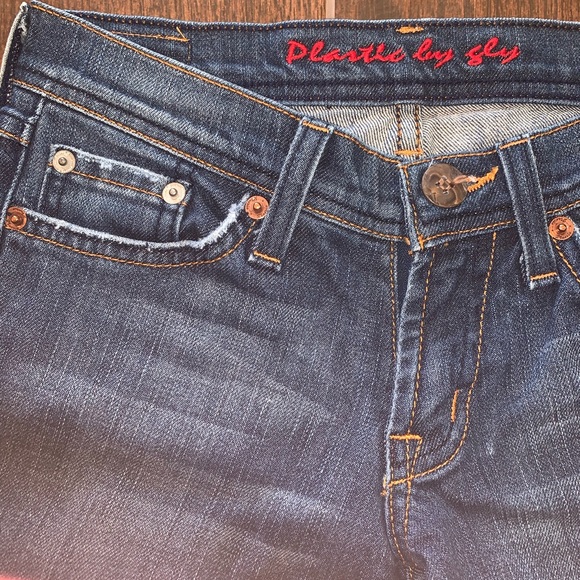 Embroidered Plastic by Gly Bootcut Made in USA 32” - Picture 5 of 8